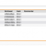 Sophos UTM Blick auf die OTP Token im WebAdmin